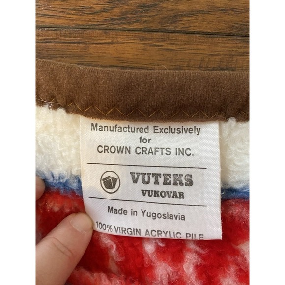 Vuteks Crown Crafts Vintage 80s Blanket Rare Bears Children Alphabet Reversible - Picture 2 of 5